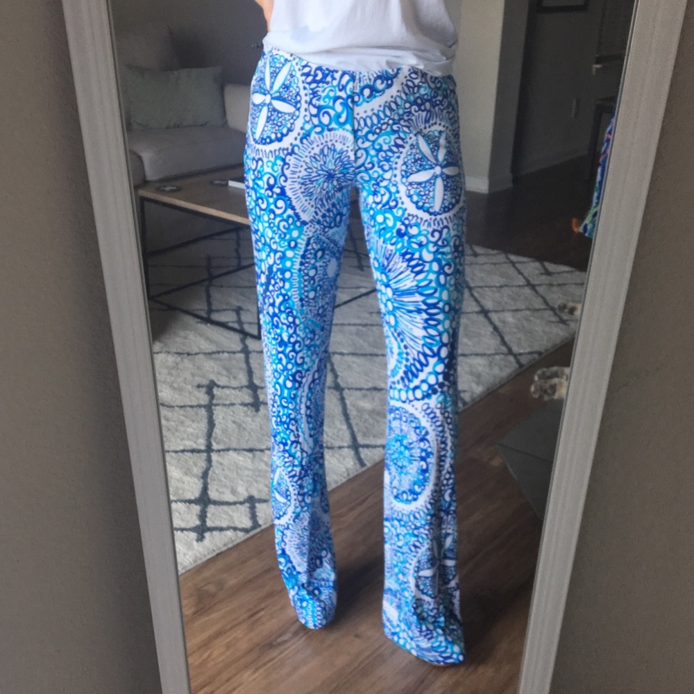 Lilly Pulitzer blue printed palazzo pants